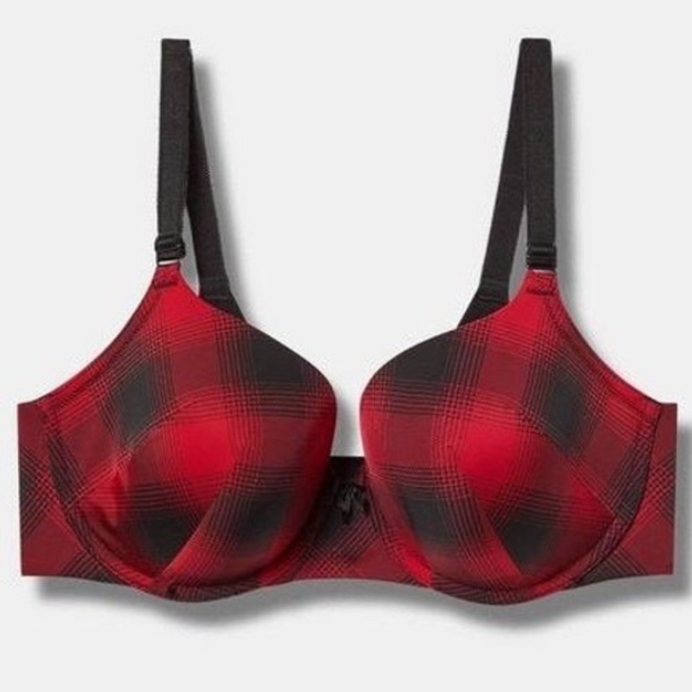 PLUS Torrid NWT Red & Black Plaid‎ Perfect T-Shirt Bra Size 44G